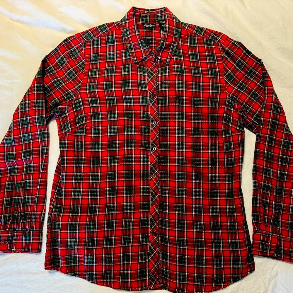 Women’s Eddie Bauer Red Plaid Shirt